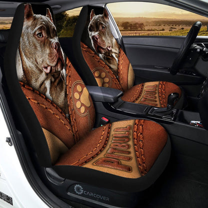 Personalized Image Pitbull Dog Car Seat Covers Custom Photo Dog Car Accessories