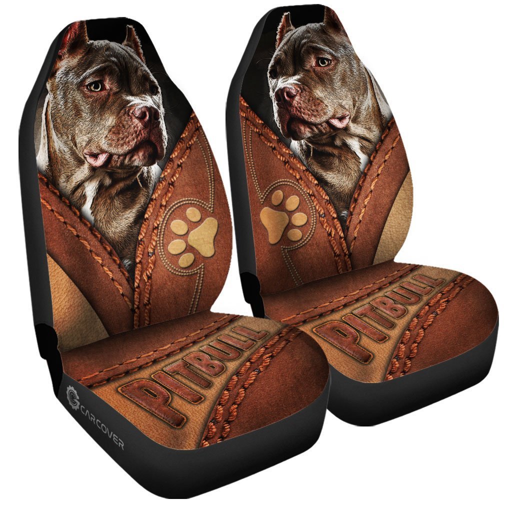 Personalized Image Pitbull Dog Car Seat Covers Custom Photo Dog Car Accessories