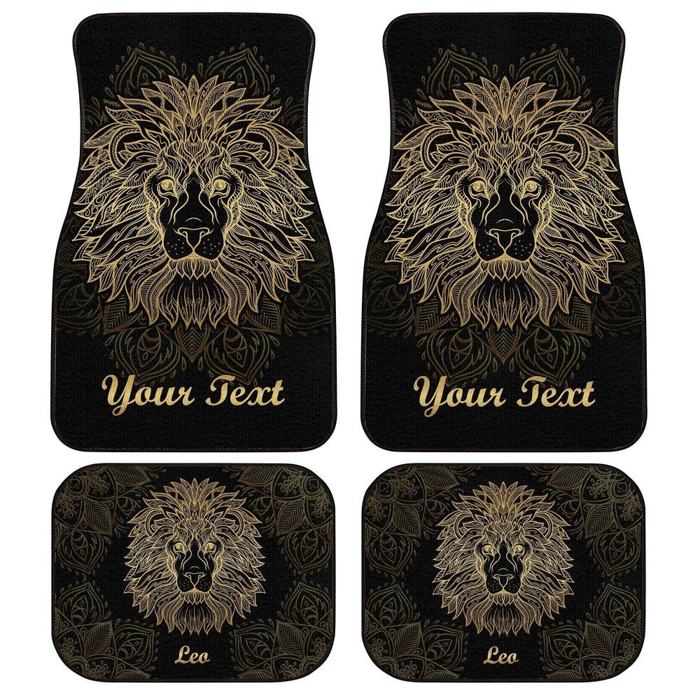 Personalized Leo Car Floor Mats Customize Name Zodiac Car Accessories