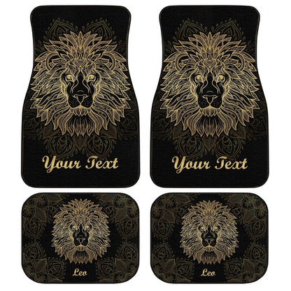 Personalized Leo Car Floor Mats Customize Name Zodiac Car Accessories