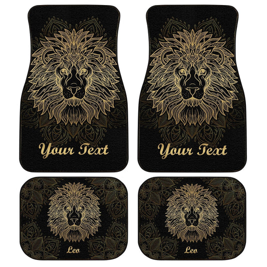 Personalized Leo Car Floor Mats Customize Name Zodiac Car Accessories
