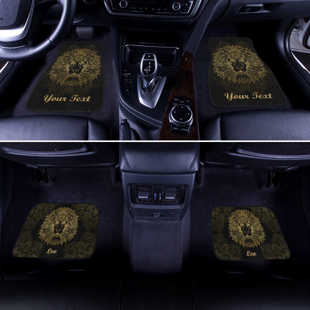 Personalized Leo Car Floor Mats Customize Name Zodiac Car Accessories