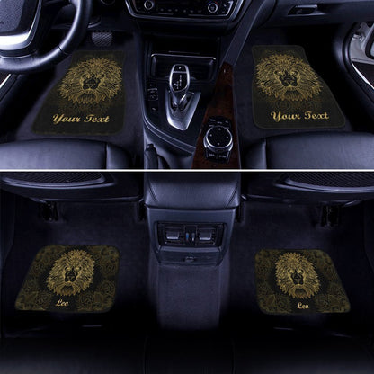 Personalized Leo Car Floor Mats Customize Name Zodiac Car Accessories