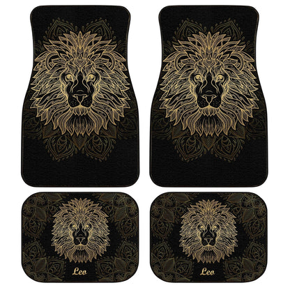 Personalized Leo Car Floor Mats Customize Name Zodiac Car Accessories
