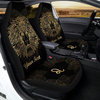 Personalized Leo Car Seat Covers Custom Zodiac Sign Car Accessories