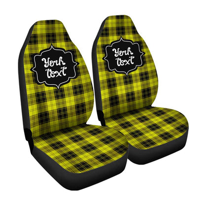 Personalized MacLachlan Tartan Car Seat Covers Custom Name Car Accessories