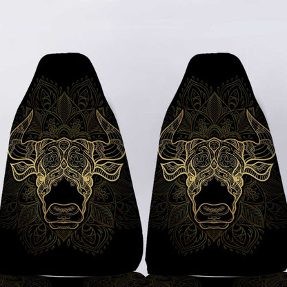 Personalized Name Taurus Car Seat Covers Custom Zodiac Sign Car Accessories