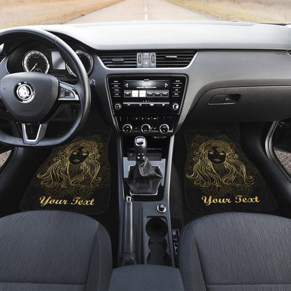 Personalized Name Virgo Car Floor Mats Custom Zodiac Sign Virgo Car Accessories