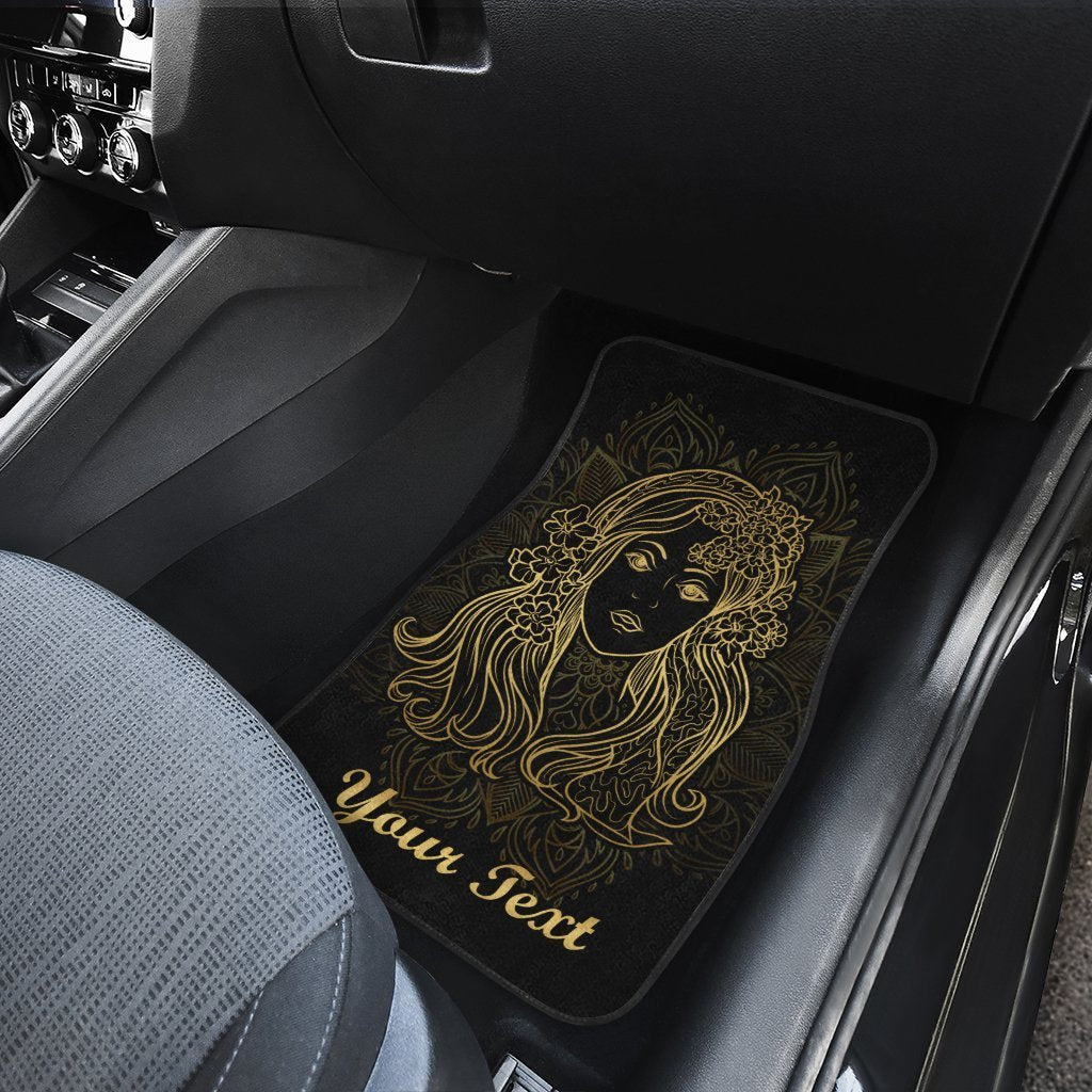 Personalized Name Virgo Car Floor Mats Custom Zodiac Sign Virgo Car Accessories