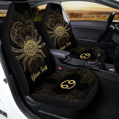 Personalized Name Zodiac Cancer Car Seat Covers Custom Car Accessories