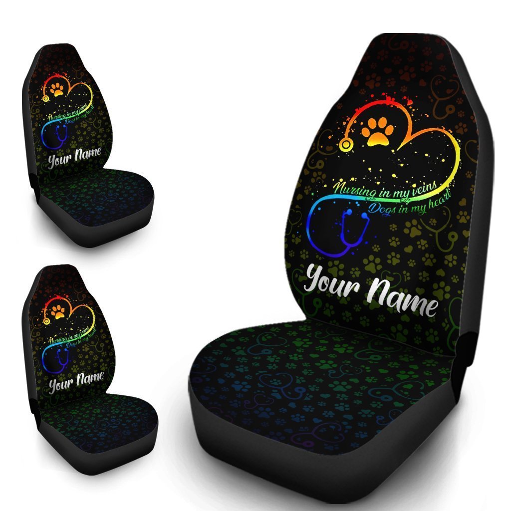 Personalized Nurse Car Seat Covers Custom Nurse Name Car Accessories