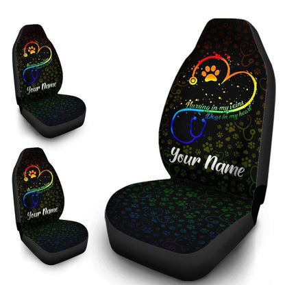 Personalized Nurse Car Seat Covers Custom Nurse Name Car Accessories