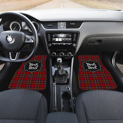 Personalized Oliver Tartan Car Floor Mats Custom Name Car Accessories