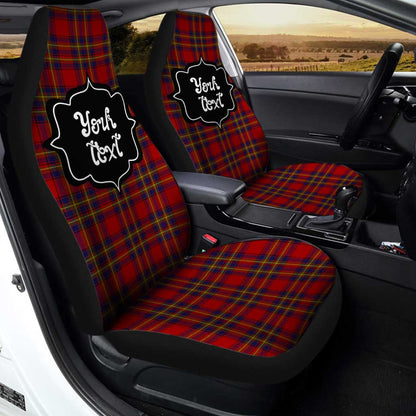 Personalized Oliver Tartan Car Seat Covers Custom Name Car Accessories