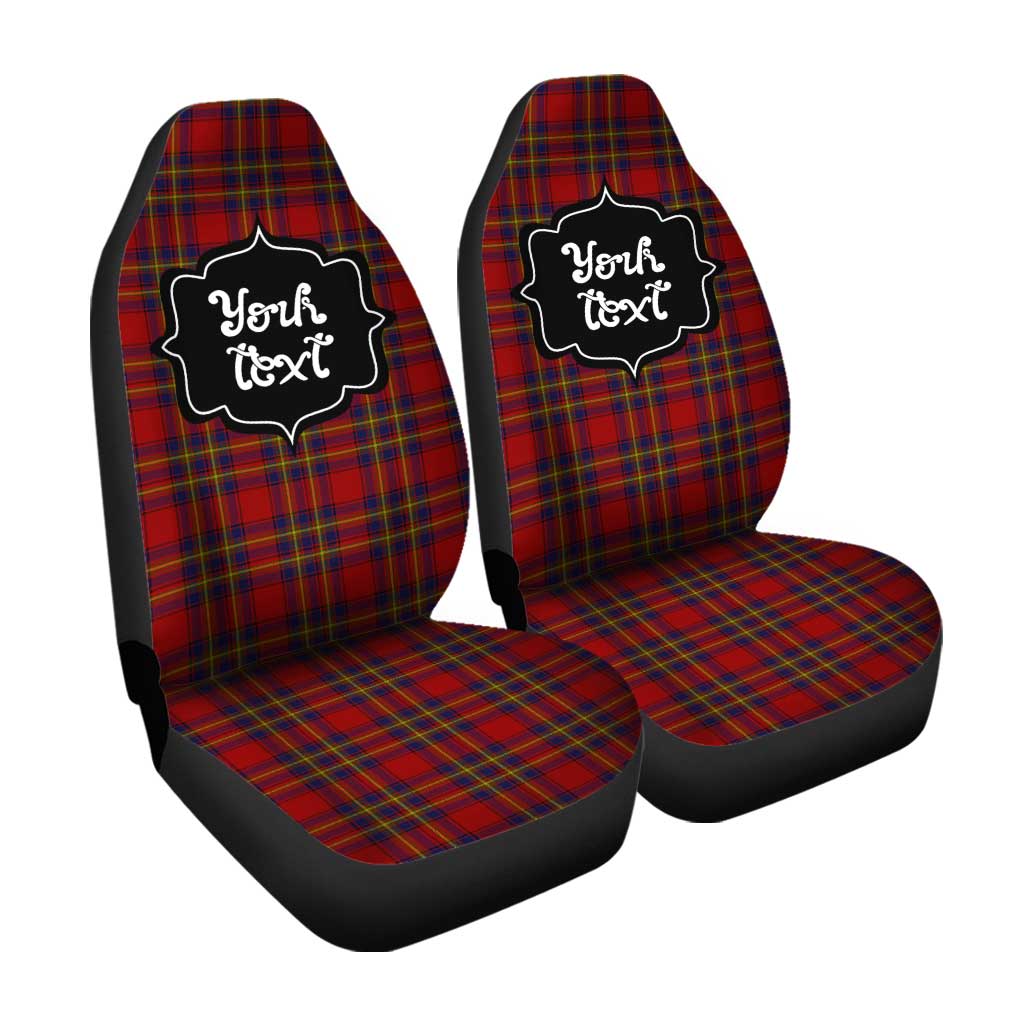 Personalized Oliver Tartan Car Seat Covers Custom Name Car Accessories