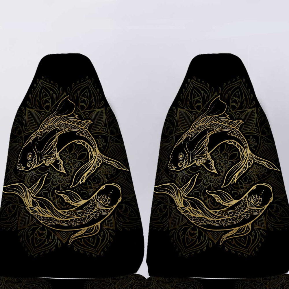 Personalized Pisces Car Seat Covers Custom Zodiac Sign Car Accessories