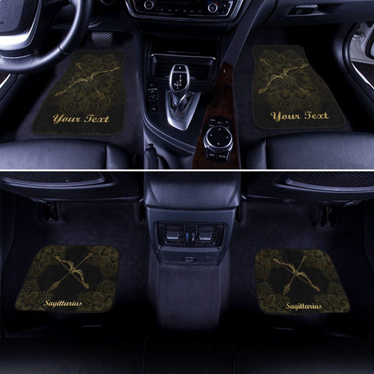 Personalized Sagittarius Car Floor Mats Custom Zodiac Sign Sagittarius Car Accessories