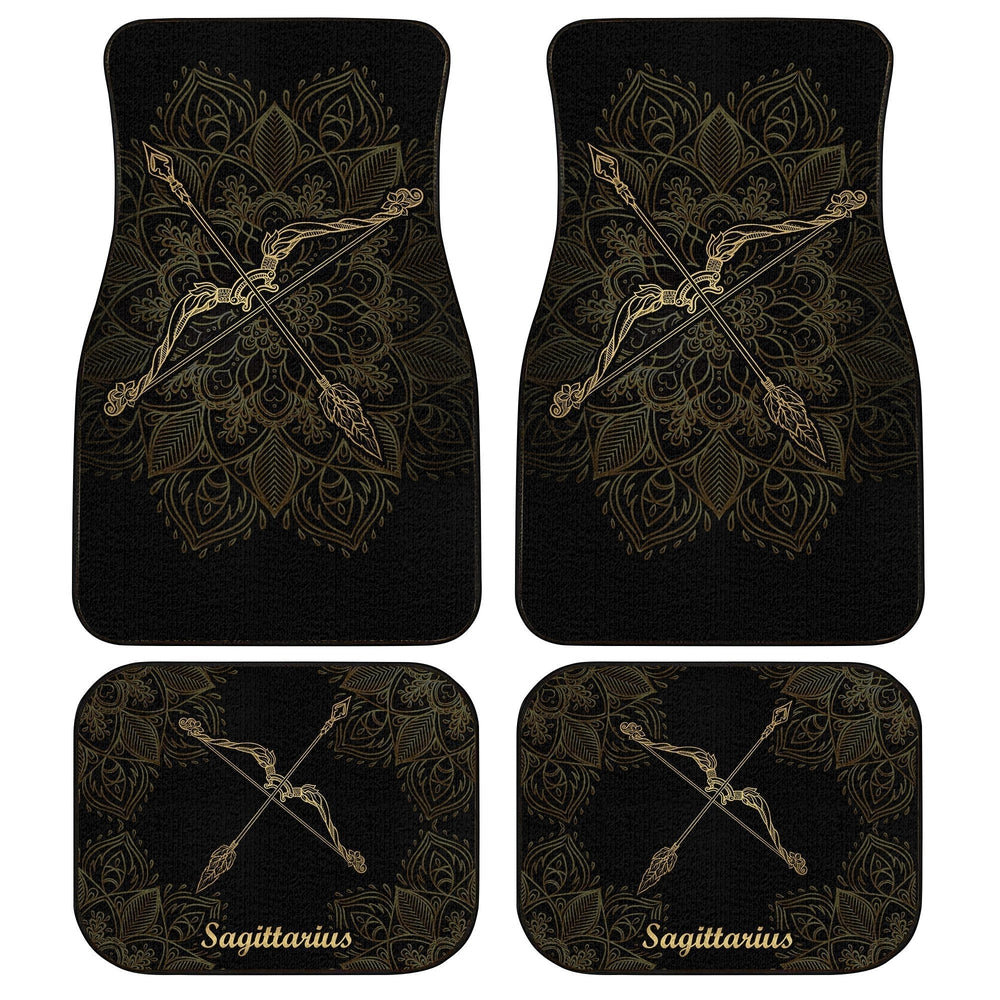 Personalized Sagittarius Car Floor Mats Custom Zodiac Sign Sagittarius Car Accessories