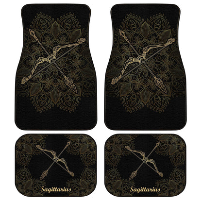 Personalized Sagittarius Car Floor Mats Custom Zodiac Sign Sagittarius Car Accessories