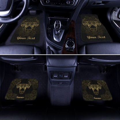Personalized Taurus Car Floor Mats Custom Zodiac Sign Taurus Car Accessories