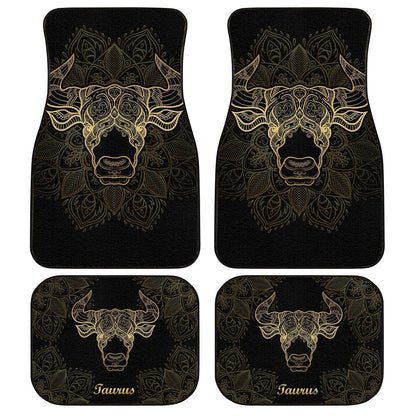 Personalized Taurus Car Floor Mats Custom Zodiac Sign Taurus Car Accessories