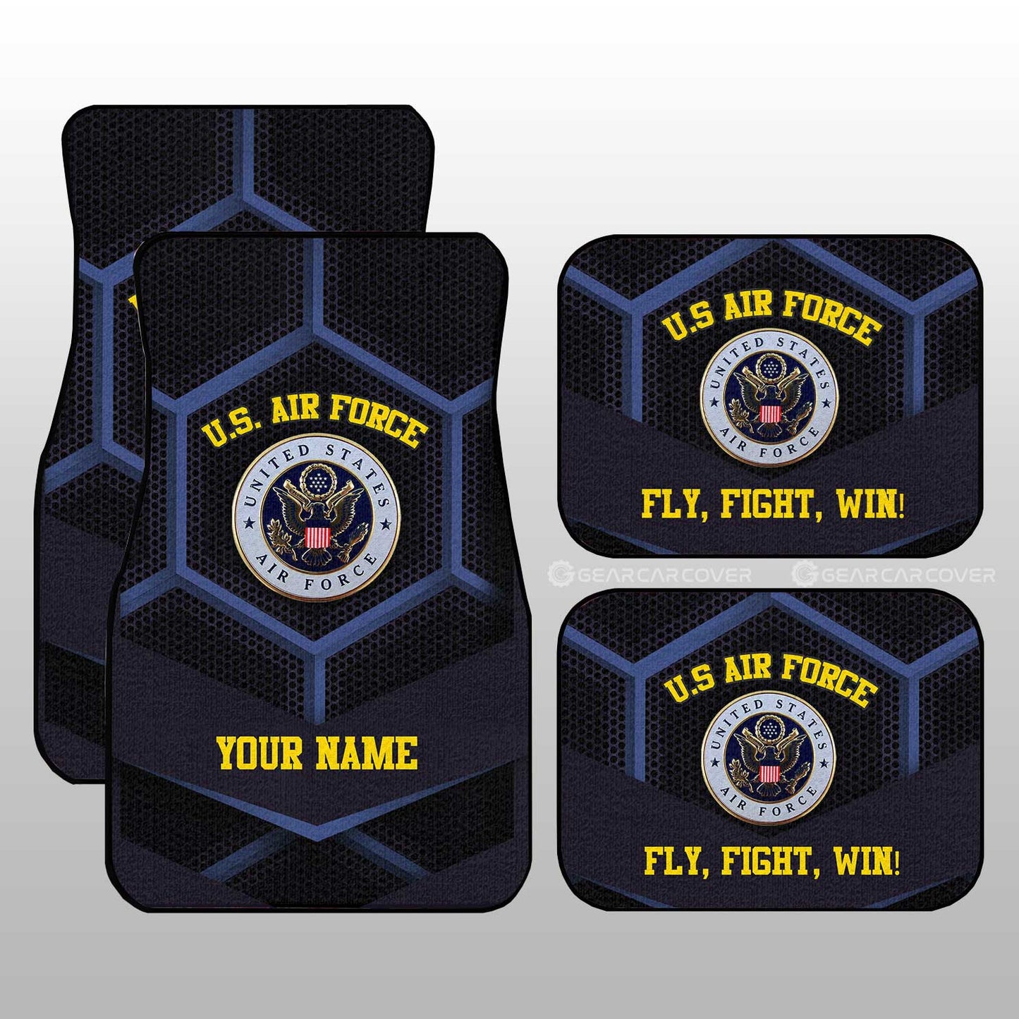 Personalized U.S. Air Force Military Car Floor Mats Custom Name Car Accessories
