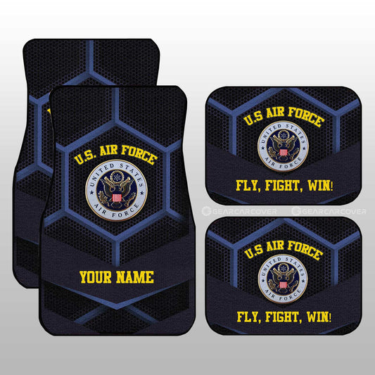 Personalized U.S. Air Force Military Car Floor Mats Custom Name Car Accessories