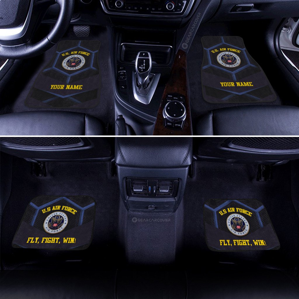 Personalized U.S. Air Force Military Car Floor Mats Custom Name Car Accessories