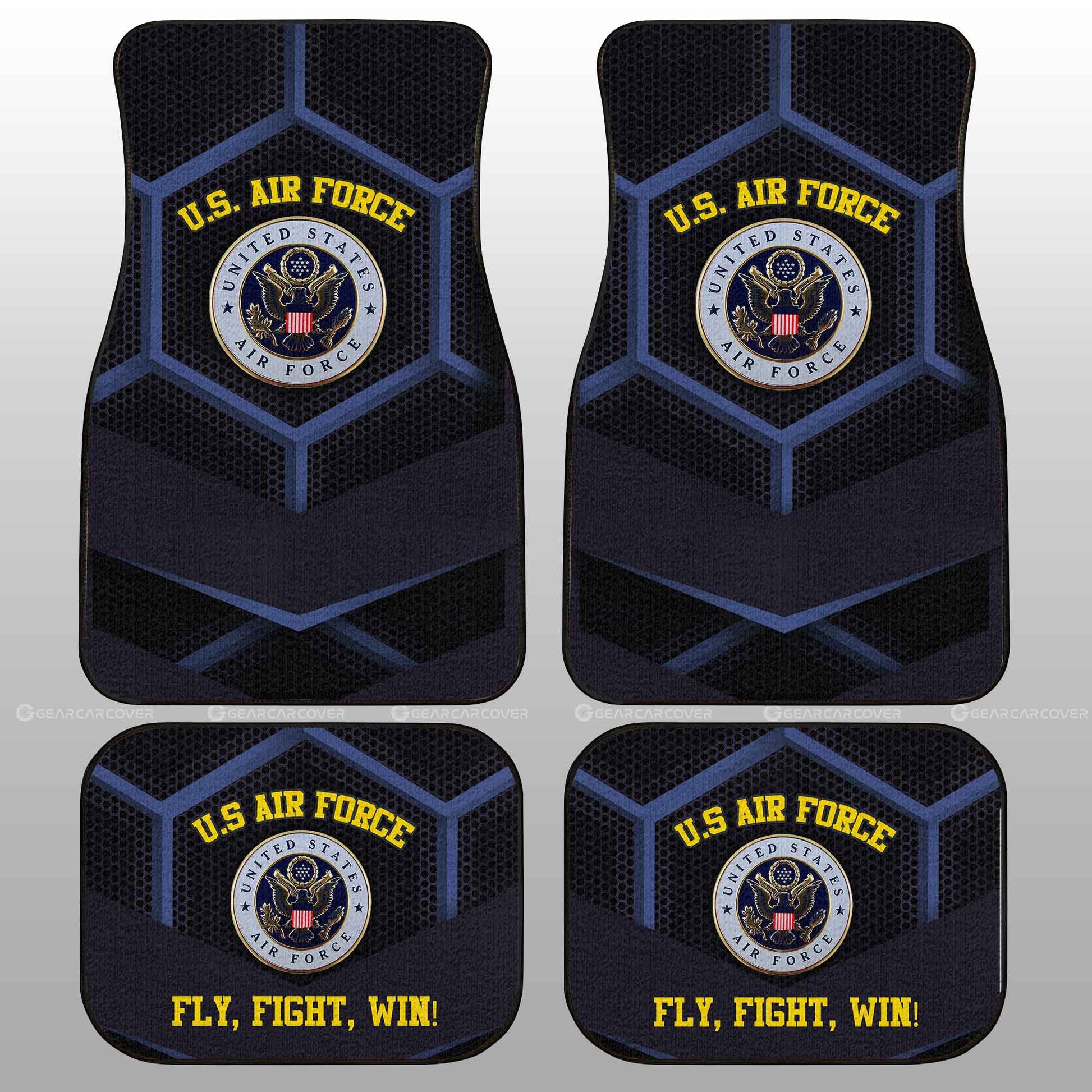 Personalized U.S. Air Force Military Car Floor Mats Custom Name Car Accessories