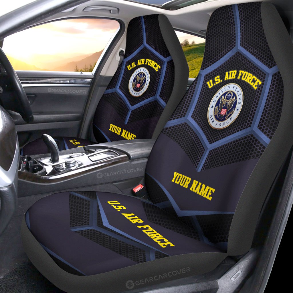 Personalized U.S. Air Force Military Car Seat Covers Custom Name Car Accessories