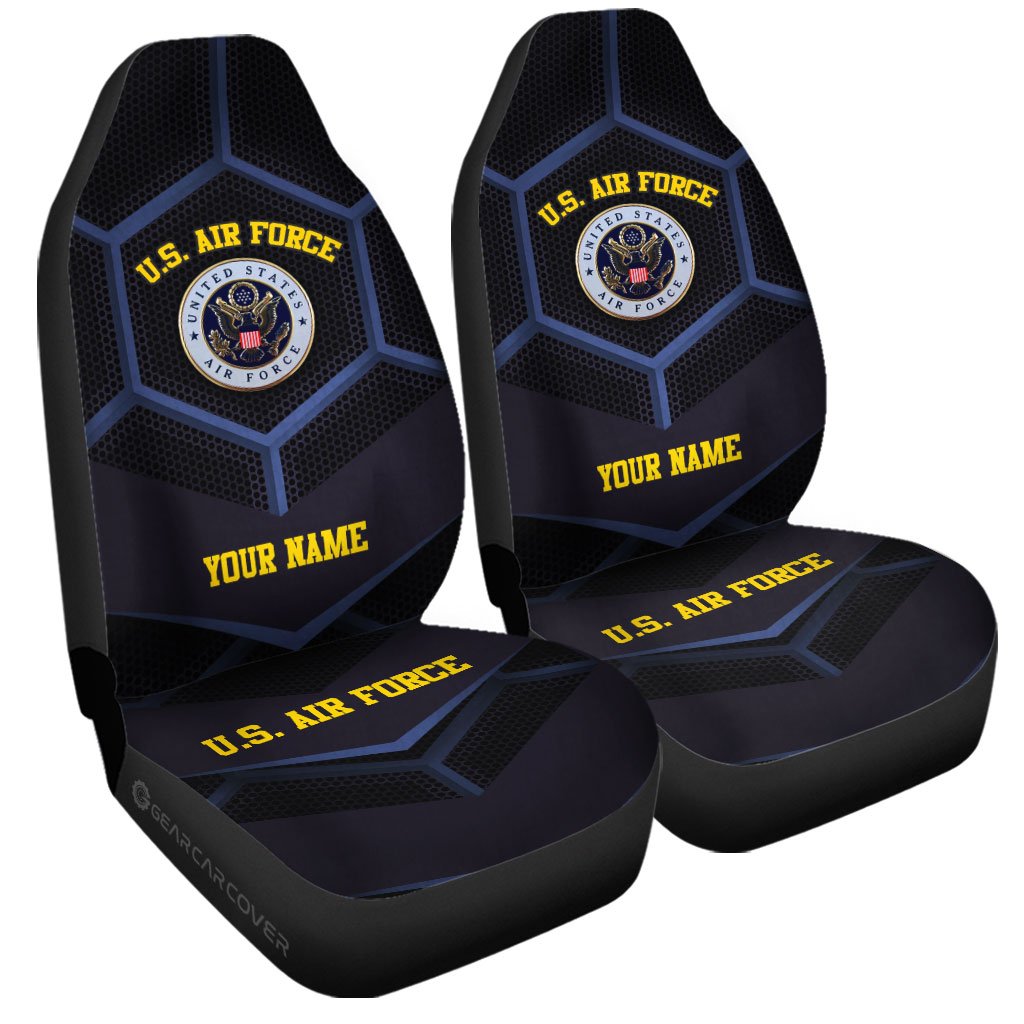 Personalized U.S. Air Force Military Car Seat Covers Custom Name Car Accessories