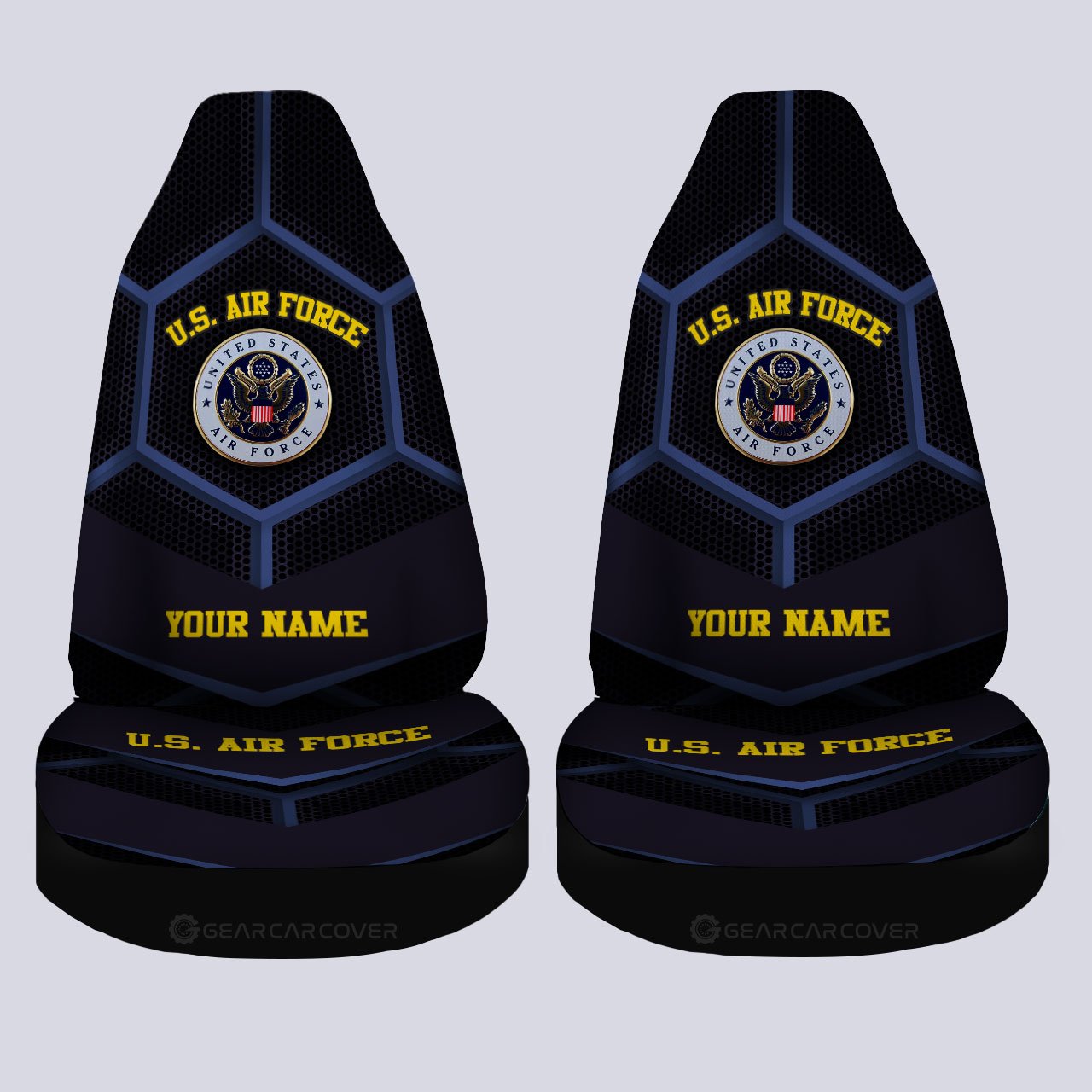 Personalized U.S. Air Force Military Car Seat Covers Custom Name Car Accessories