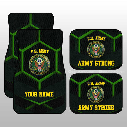 Personalized U.S Army Car Floor Mats Customized Name US Military Car Accessories