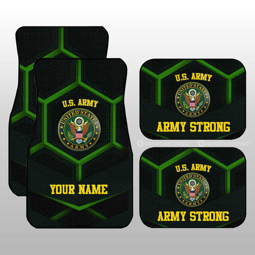 Personalized U.S Army Car Floor Mats Customized Name US Military Car Accessories