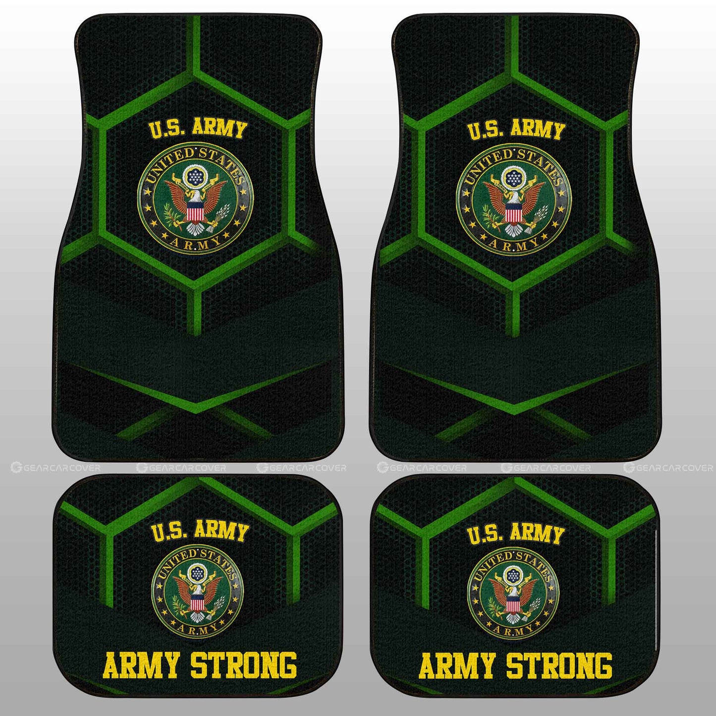 Personalized U.S Army Car Floor Mats Customized Name US Military Car Accessories