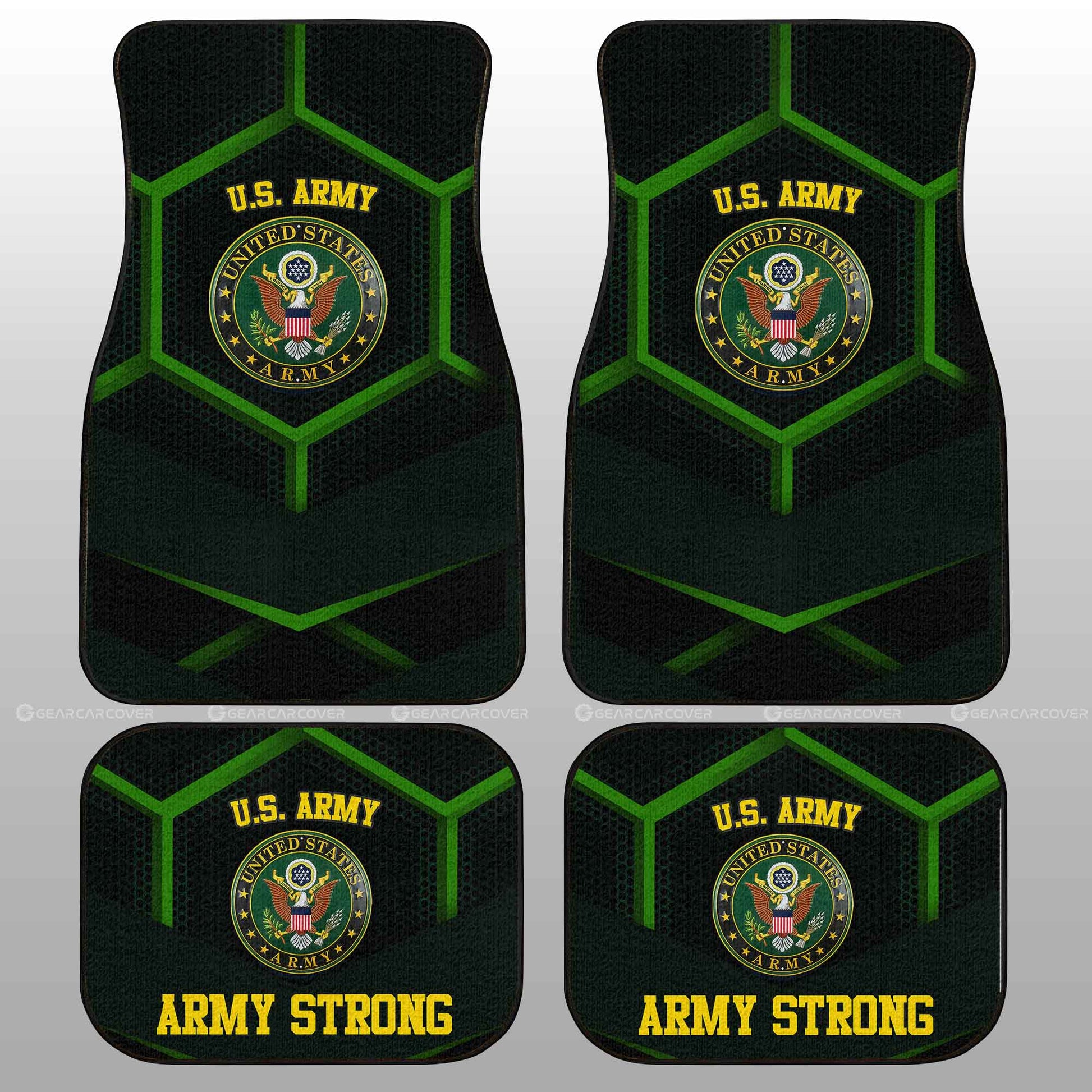Personalized U.S Army Car Floor Mats Customized Name US Military Car Accessories