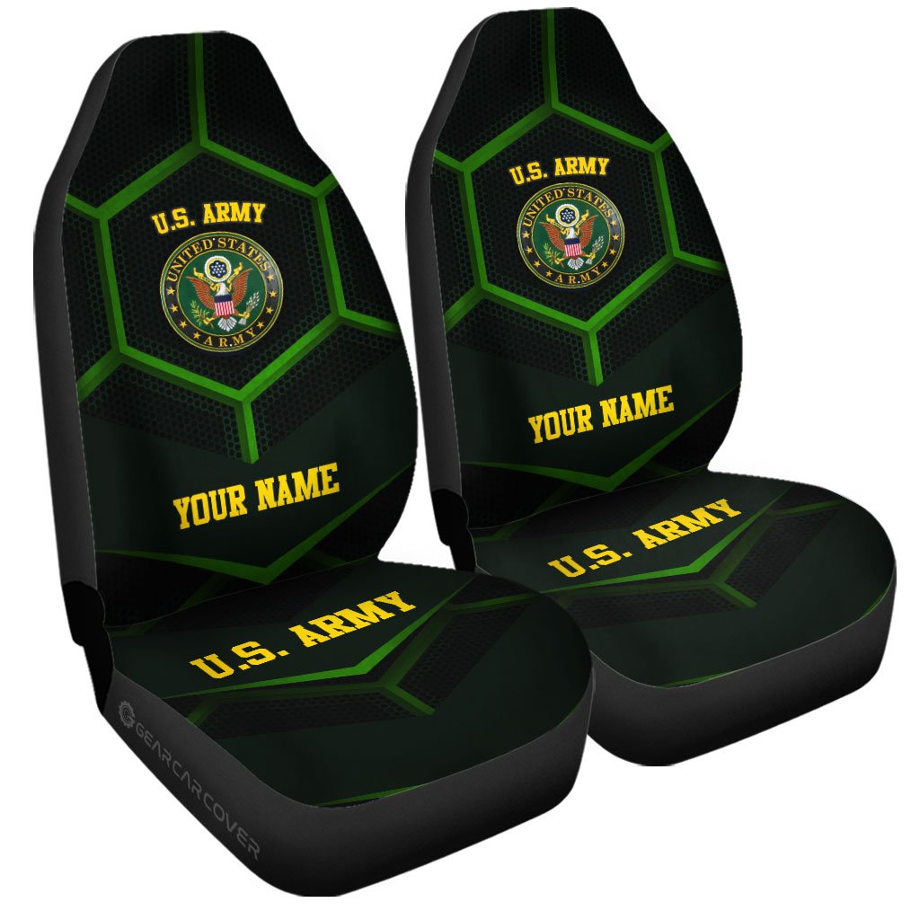 Personalized U.S Army Car Seat Covers Customized Name US Military Car Accessories