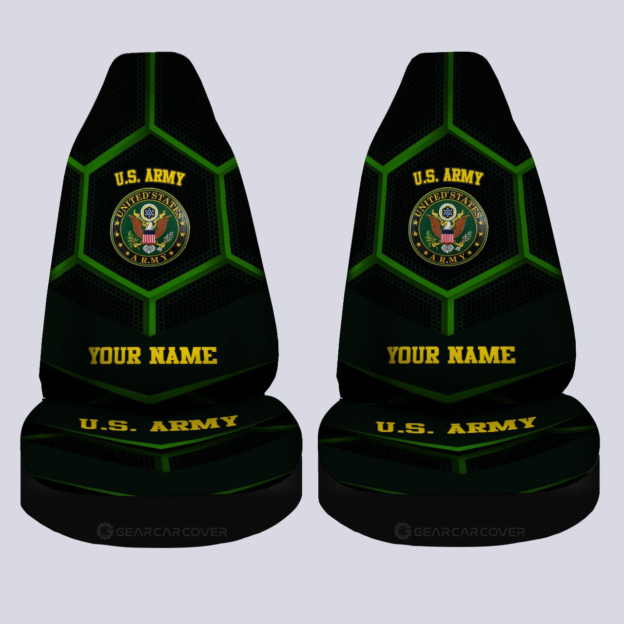 Personalized U.S Army Car Seat Covers Customized Name US Military Car Accessories