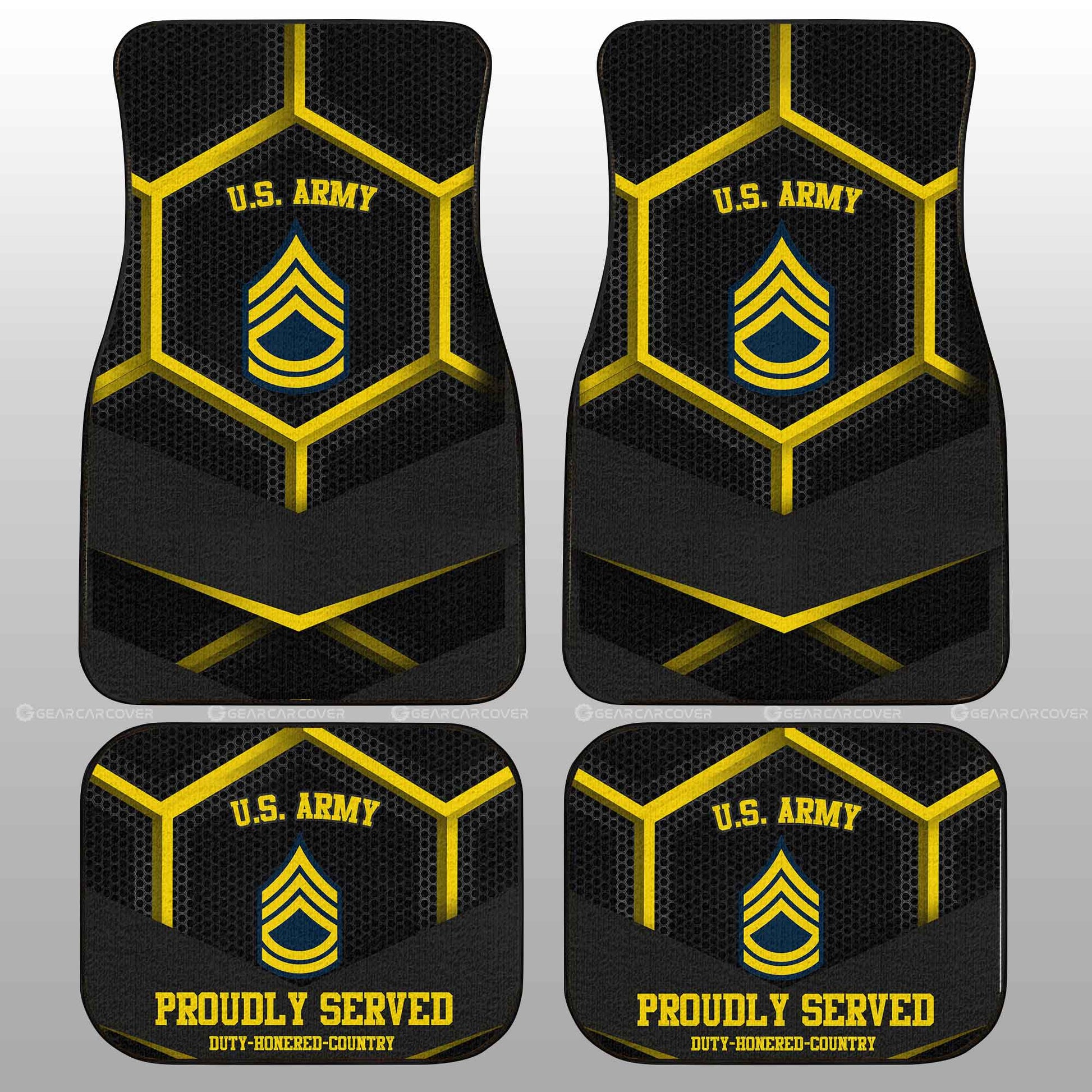 Personalized U.S Army Veterans Car Floor Mats Customized Name US Military Car Accessories