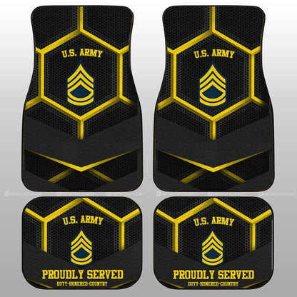 Personalized U.S Army Veterans Car Floor Mats Customized Name US Military Car Accessories