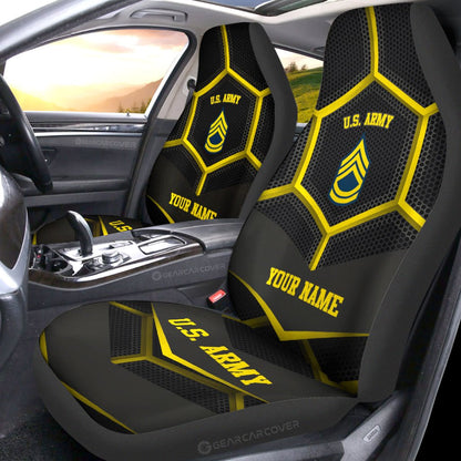Personalized U.S Army Veterans Car Seat Covers Customized Name US Military Car Accessories