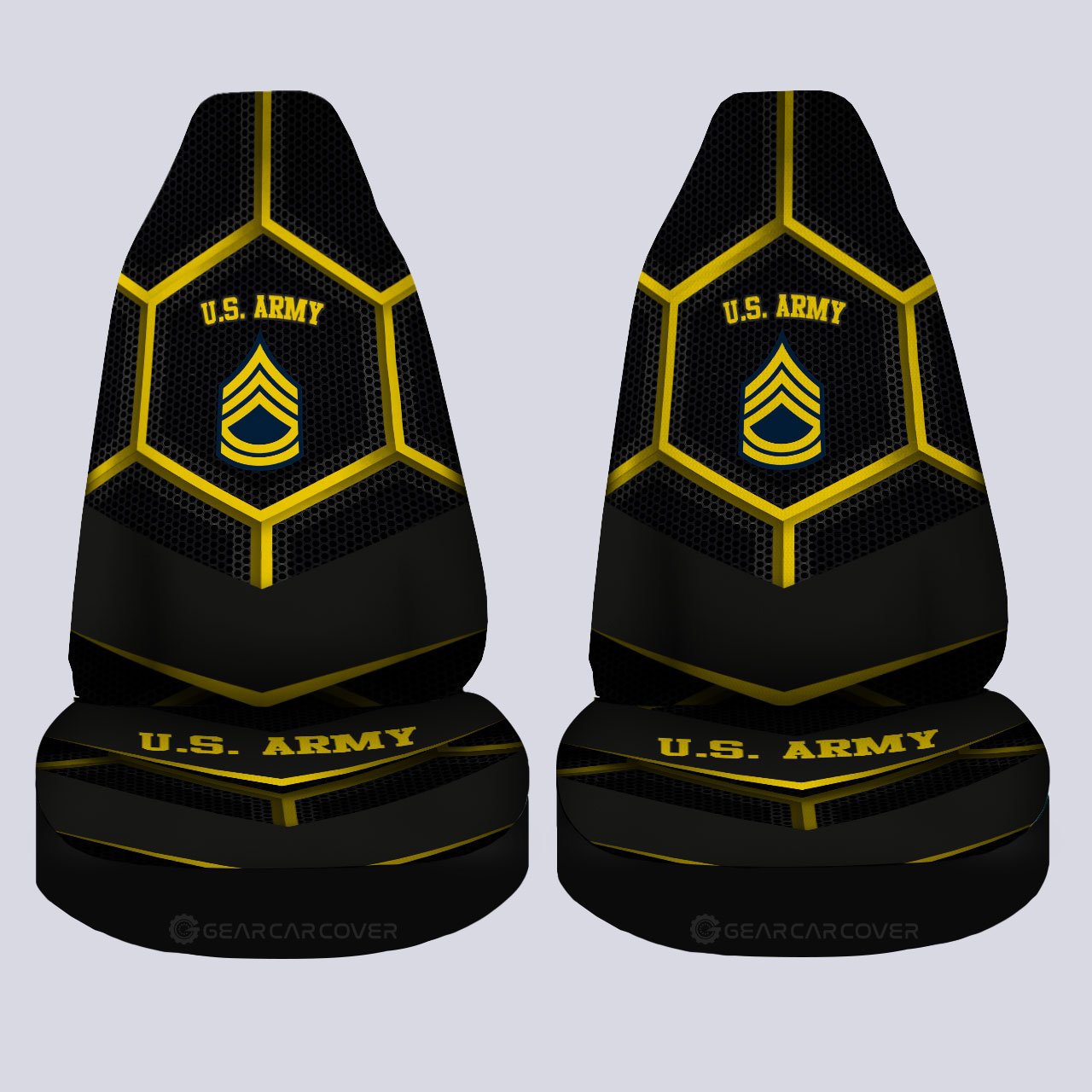 Personalized U.S Army Veterans Car Seat Covers Customized Name US Military Car Accessories