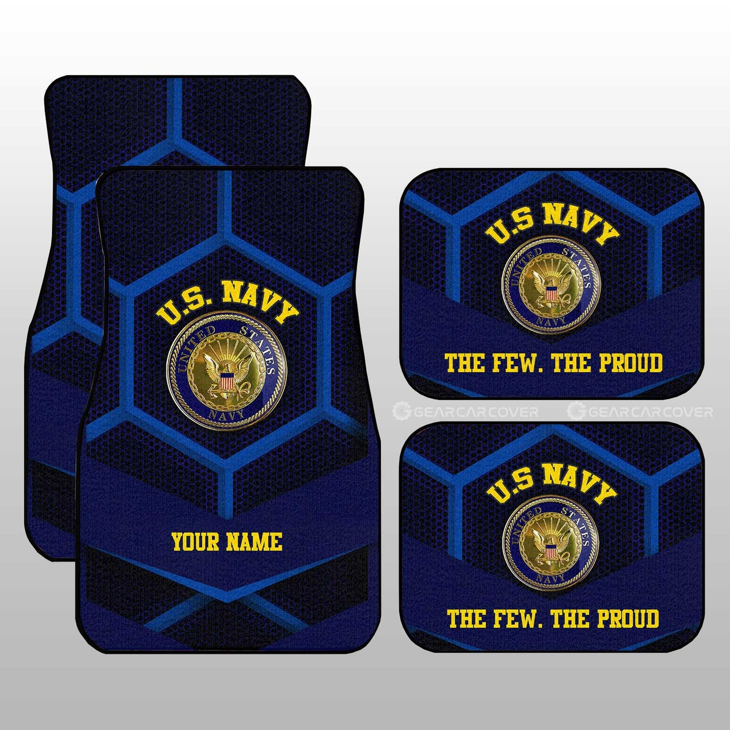 Personalized U.S. Navy Military Car Floor Mats Custom Name Car Accessories