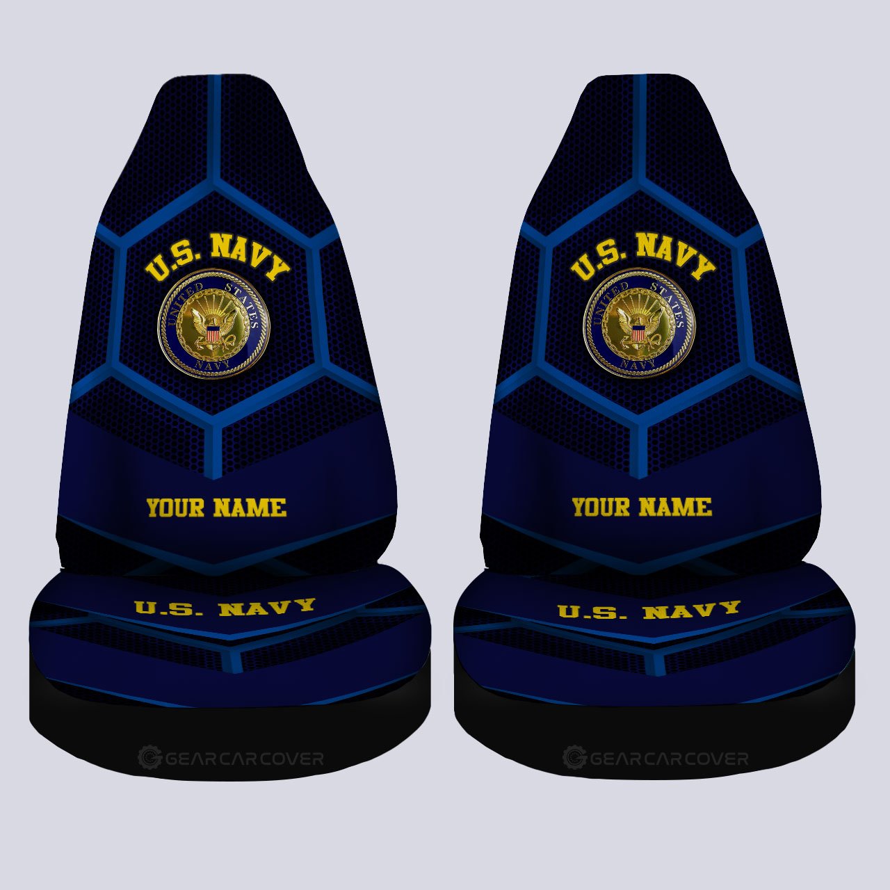 Personalized U.S. Navy Military Car Seat Covers Custom Name Car Accessories