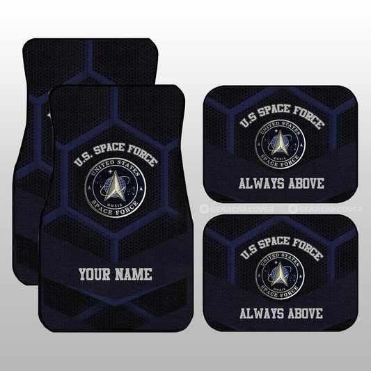 Personalized U.S. Space Force Military Car Floor Mats Custom Name Car Accessories
