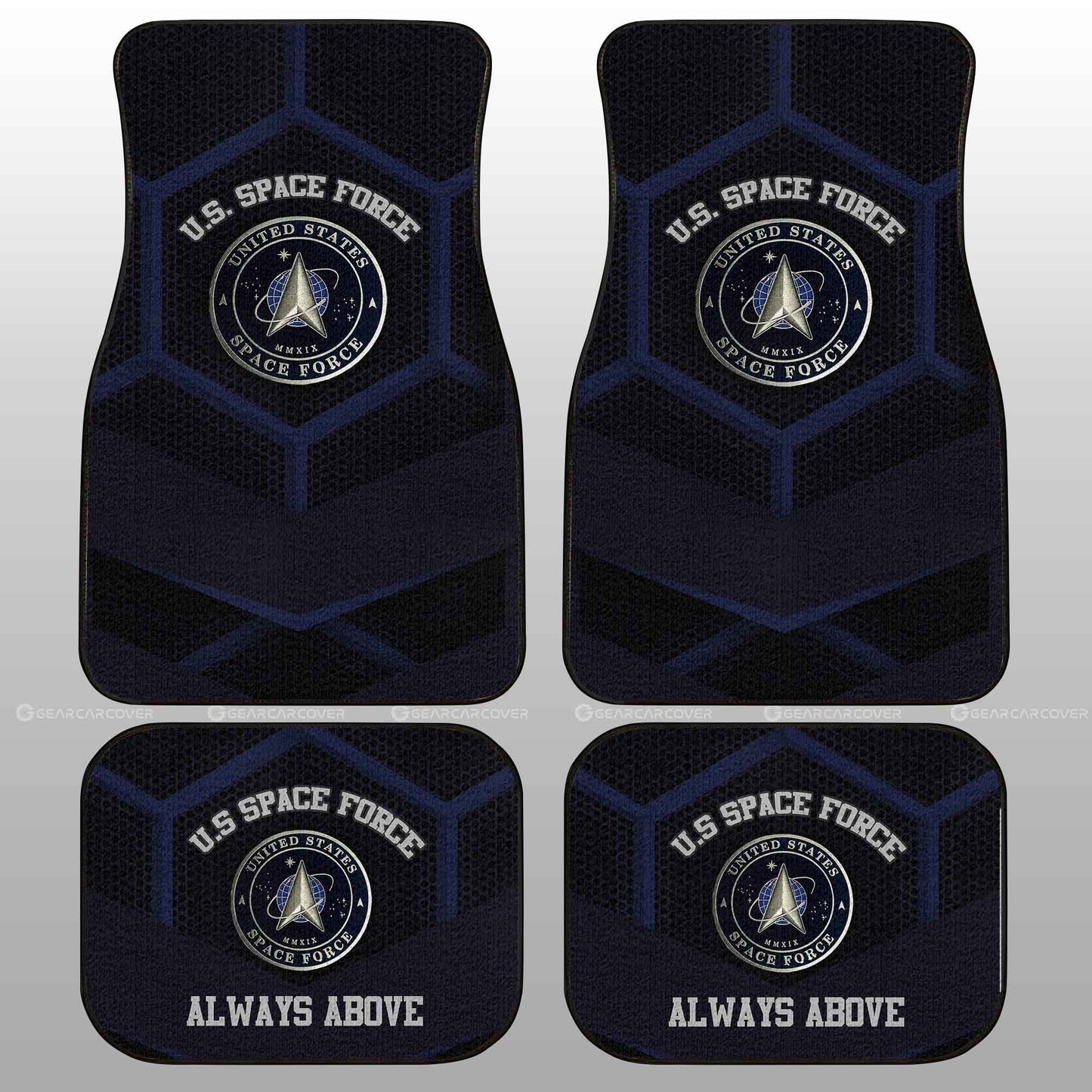 Personalized U.S. Space Force Military Car Floor Mats Custom Name Car Accessories