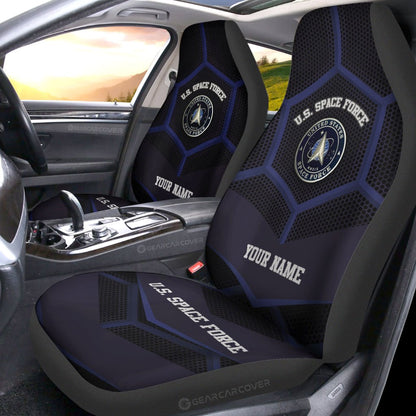 Personalized U.S. Space Force Military Car Seat Covers Custom Name Car Accessories