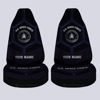 Personalized U.S. Space Force Military Car Seat Covers Custom Name Car Accessories