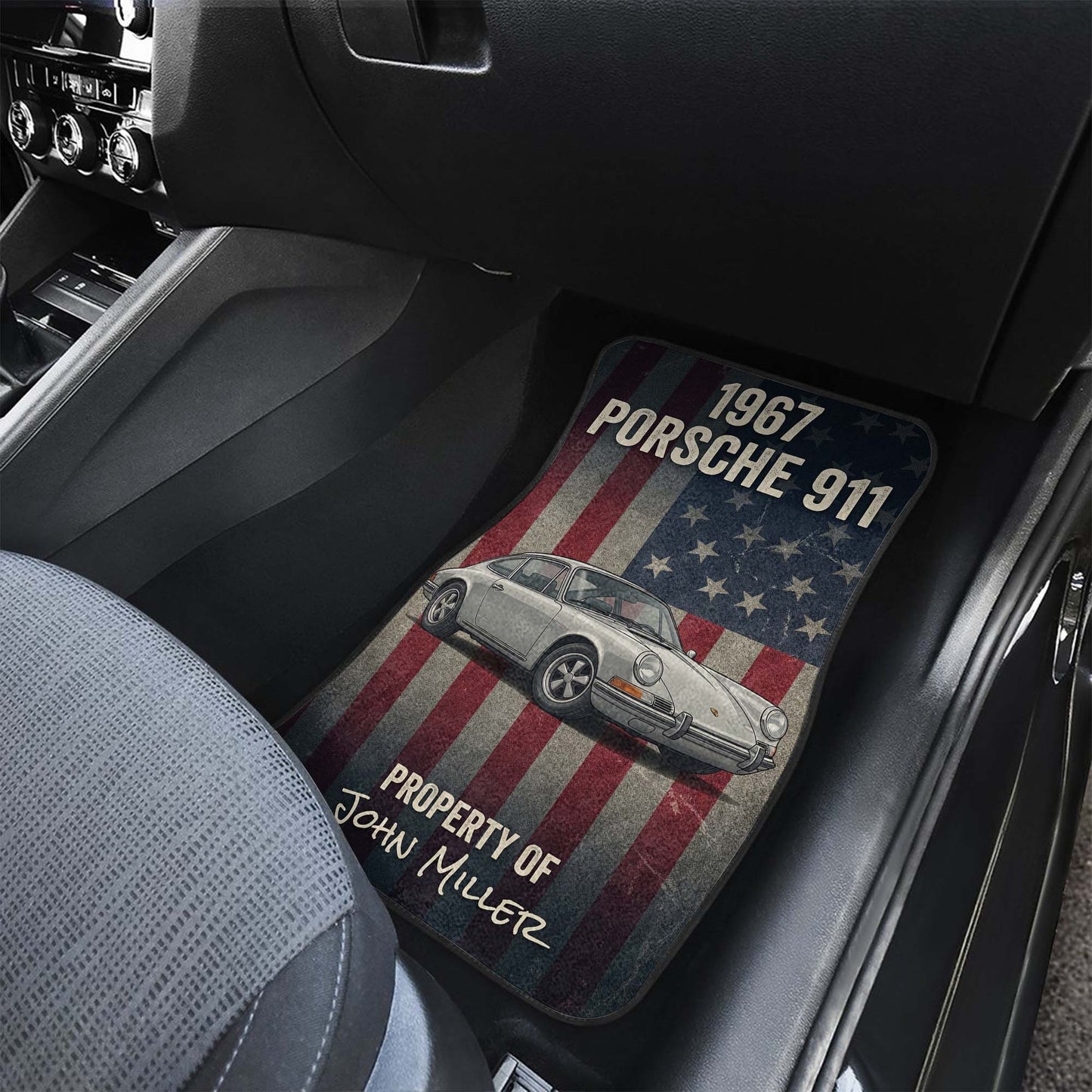 Personalized USA Flag Car Floor Mats | PersonalizedFury