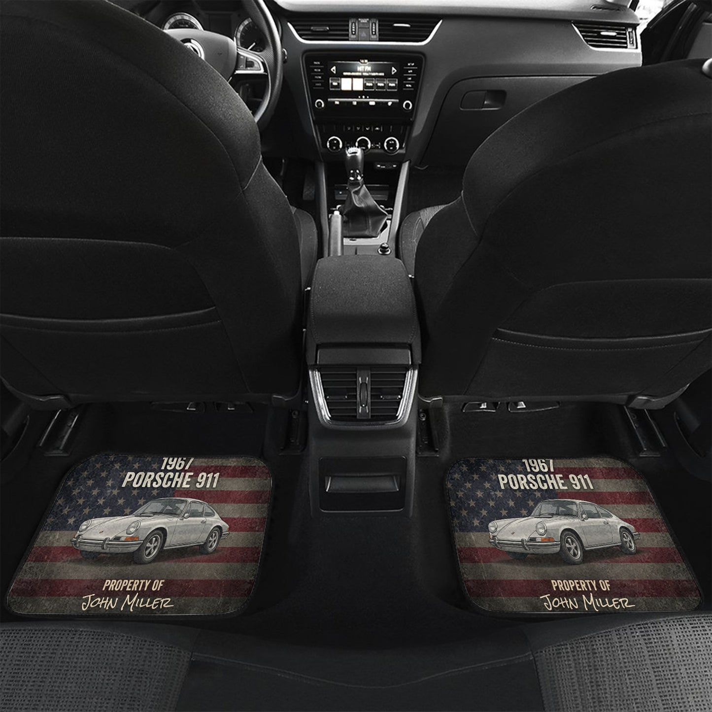 Personalized USA Flag Car Floor Mats | PersonalizedFury